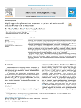 Highly Aggressive Plasmablastic Neoplasms in Patients With