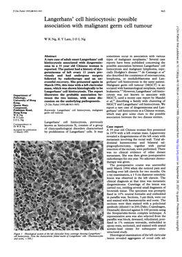 Langerhans' Cell Histiocytosis: Possible Association with Malignant Germ Cell Tumour