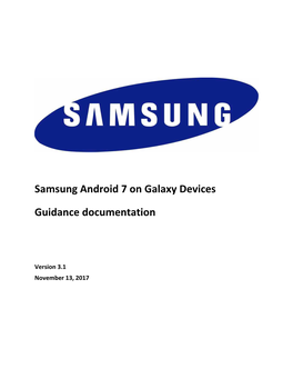 Samsung Android 7 on Galaxy Devices