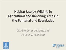 Habitat Use by Wildlife in Agricultural and Ranching Areas in the Pantanal and Everglades