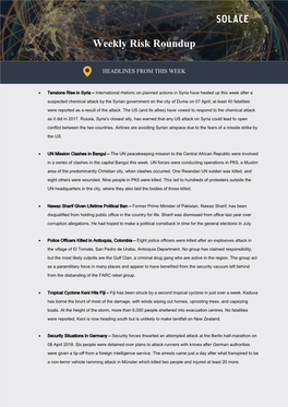 Weekly Risk Roundup