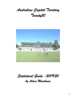 Australian Capital Territory Twenty20 Statistical Guide -2019/20