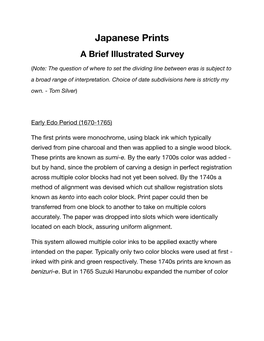 Japanese Prints Illustrated Survey