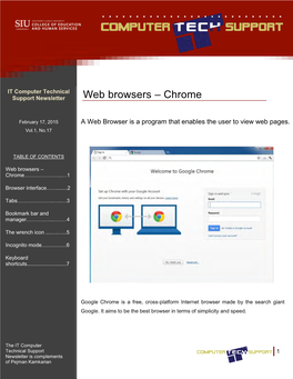 Web Browsers – Chrome