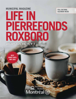 Municipal Magazine Full Cultural Life in Calendar Inside Pierrefonds Roxboro January 2020, Vol