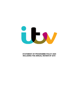 ITV Statement of Programme Policy 2020