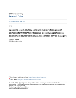 Upgrading Search Strategy Skills