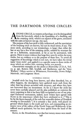 The Dartmoor Stone Circles