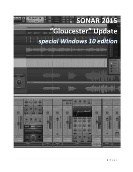 SONAR 2015 “Gloucester” Update Special Windows 10 Edition