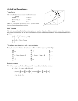 Cylindrical Coordinates