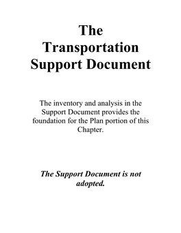 The Transportation Support Document