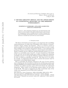 A Vector Girsanov Result and Its Applications to Conditional Measures Via the Birkhoff Integrability