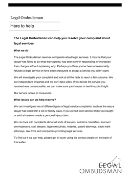 Legal Ombudsman