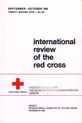 International Review of the Red Cross, September-October 1982