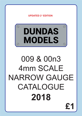 Dundas Models Catalogue