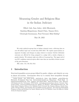 Measuring Gender and Religious Bias in the Indian Judiciary