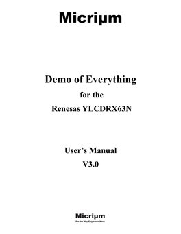 YLCDRX63N User Manual Micrium