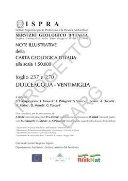 Progetto CARG Per Il Servizio Geologico- ISPRA: F