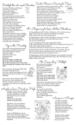 Roosevelt Christmas Songs Breakfast Legal Paper