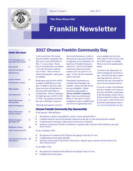 Franklin Newsletter