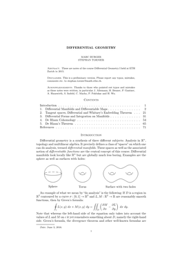 Differential Geometry