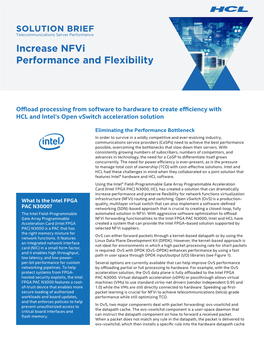 HCL's Ovs Acceleration Solution Brief