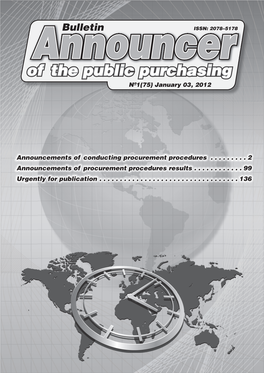 Of the Public Purchasing Announcernº1(75) January 03, 2012