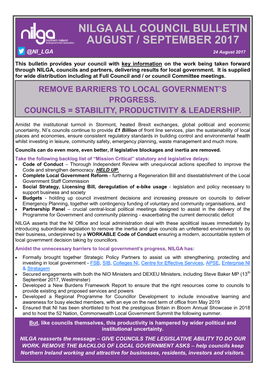 Nilga All Council Bulletin August / September 2017