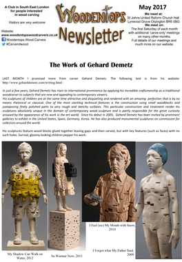 May 2017 the Work of Gehard Demetz