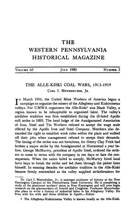 Western Pennsylvania Historical Magazine