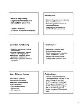 Medical Psychiatry