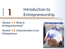 Introduction to Entrepreneurship