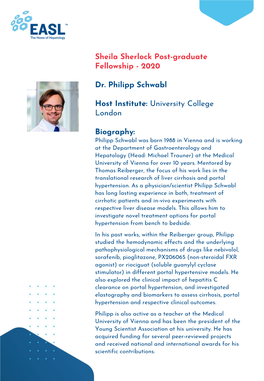 2020 Dr. Philipp Schwabl Host Institute