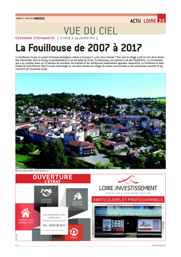 VUE DU CIEL La Fouillouse De 2007 À 2017
