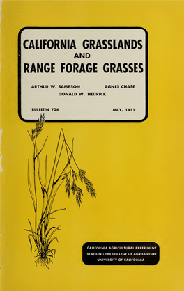 California Grasslands and Range Forage Grasses