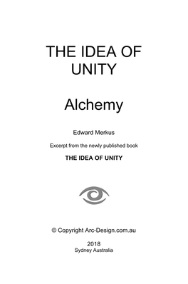 The Idea of Unity in Alchemy.PDF