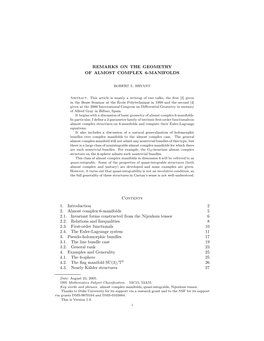 Remarks on the Geometry of Almost Complex 6-Manifolds