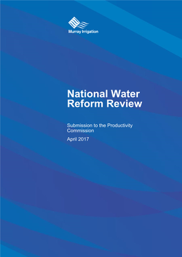 Murray Irrigation 443 Charlotte Street Deniliquin NSW 2710 T 1300 138 265 F 03 5898 3301 ABN 23 067 197 933 PO Box 528 Deniliquin NSW 2710 Murrayirrigation.Com.Au