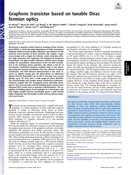 Graphene Transistor Based on Tunable Dirac Fermion Optics