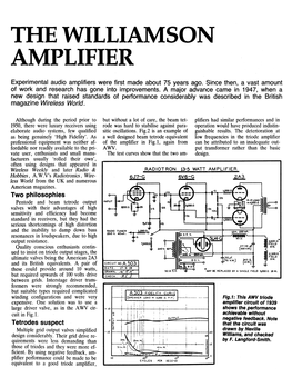 The Williamson Amplifier
