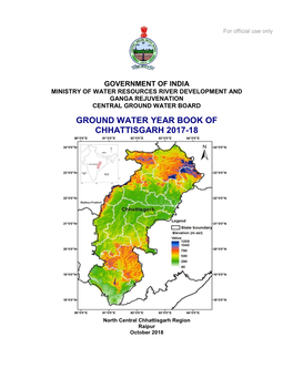 Ground Water Year Book of Chhattisgarh 2017-18