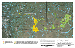 Map of Historically Identified Irrigation Schemes and Water Storage Sites Red Deer River Historical Flood and Drought Mitigation