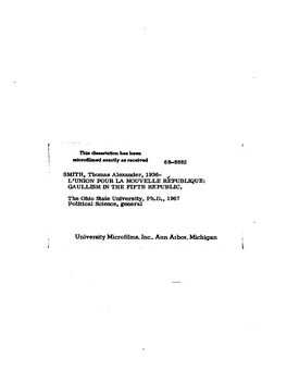 University Microfilms, Inc., Ann Arbor, Michigan (£) Copyright By