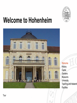 Welcome to Hohenheim