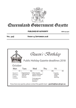 Queensland Government Gazette