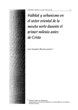 Hábitat Y Urbanismo En El Sector Oriental De La Meseta Norte Durante El Primer Rnilenio Antes De Cristo 13 Las Diversas Poblaciones