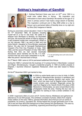 About Me Files/Sobhag's Inspiration of Gandhiji .Pdf