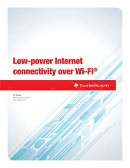 Low-Power Internet Connectivity Over Wi-Fi (Rev. A)