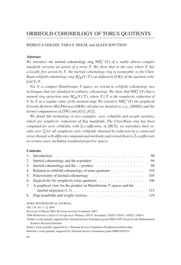 Orbifold Cohomology of Torus Quotients