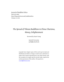 The Spread of Tibetan Buddhism in China: Charisma, Money, Enlightenment